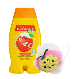 Naturals kids Amazing Apple shampoo,- ja hoitoaine 250ml + pesusieni