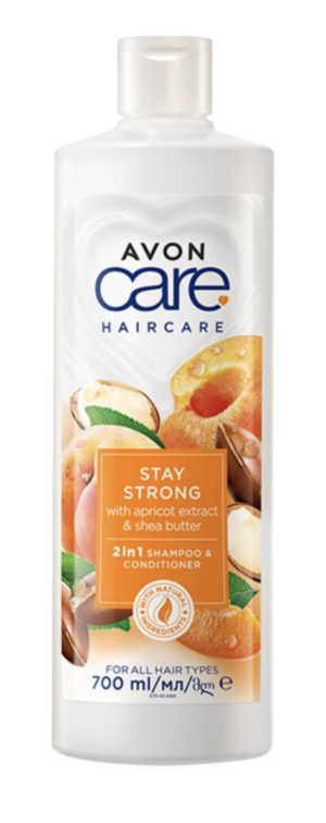 AVON CARE Shampoo&hoitoaine 2in1 aprikoosi&sheavoi 700ml