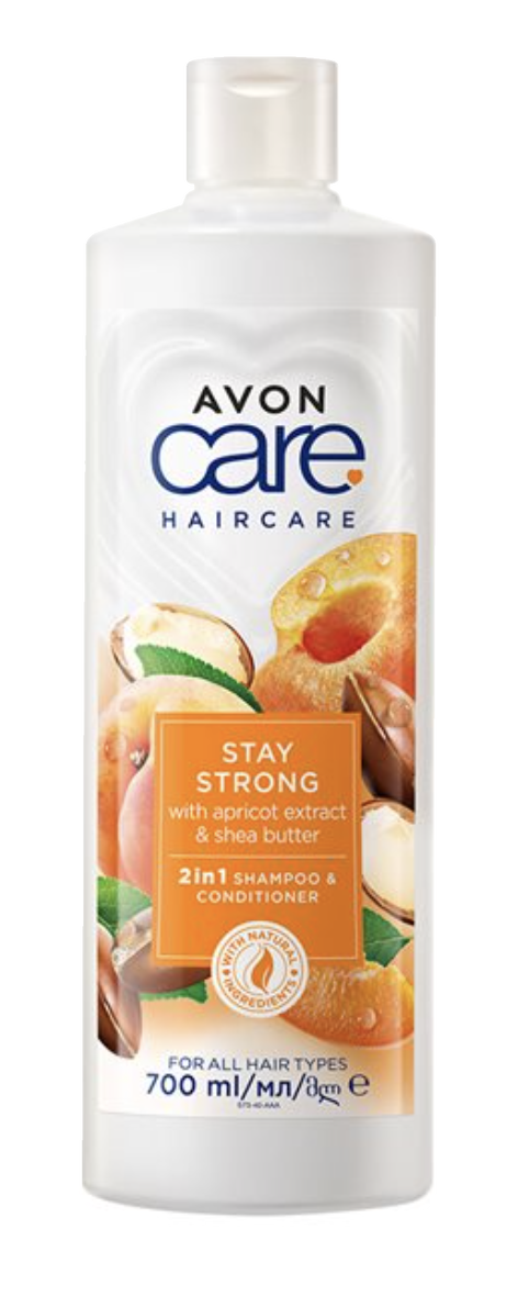 AVON CARE Shampoo&hoitoaine 2in1 aprikoosi&sheavoi 700ml