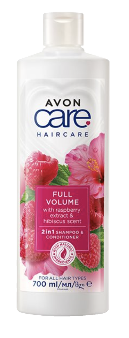 AVON CARE Shampoo&hoitoaine 2in1 vadelma&hibiscus 700ml