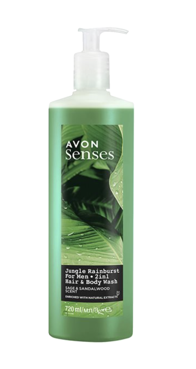 Senses Jungle Rainburst vartalon ja hiusten suihkugeeli Miehelle 720ml