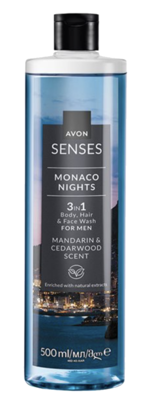 Senses Monaco Nights Suihkugeeli Miehille 500ml