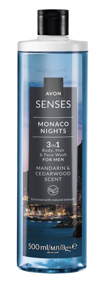 Senses Monaco Nights Suihkugeeli Miehille 500ml