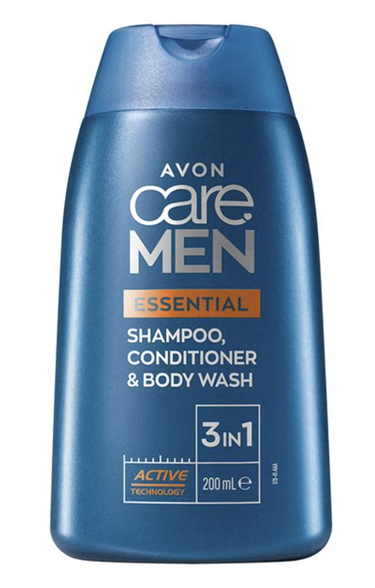 MEN Essential shampoo-hoitoaine-suihkugeeli 3in1 200ml