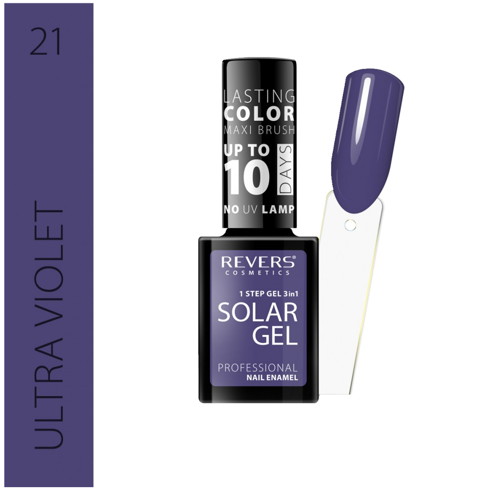 Solar Gel - Gel Nail Polish 10ml Ultra Violet 21