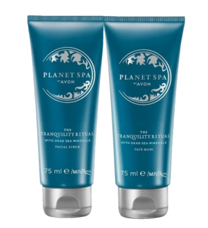 Planet Spa Kuolleenmeren mineraalit setti. Kasvonaamio 75ml & Kasvokuorinta 75ml