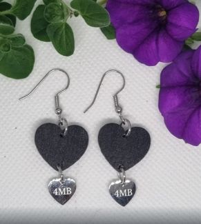 Black Heart Earrings - Midnight Love