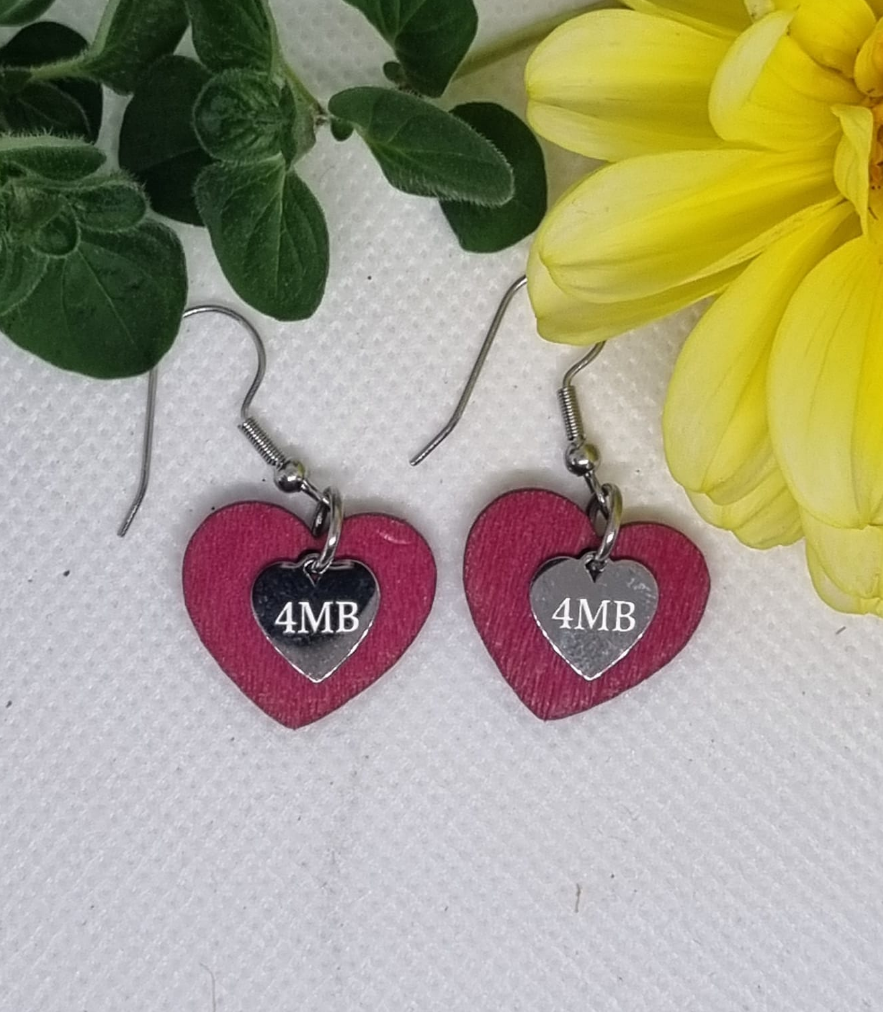 Purple Heart Earrings - LOVE STORY
