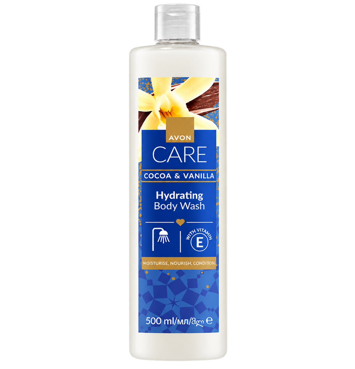 Avon Care Kaakao & Vanilja -suihkugeeli 500 ml