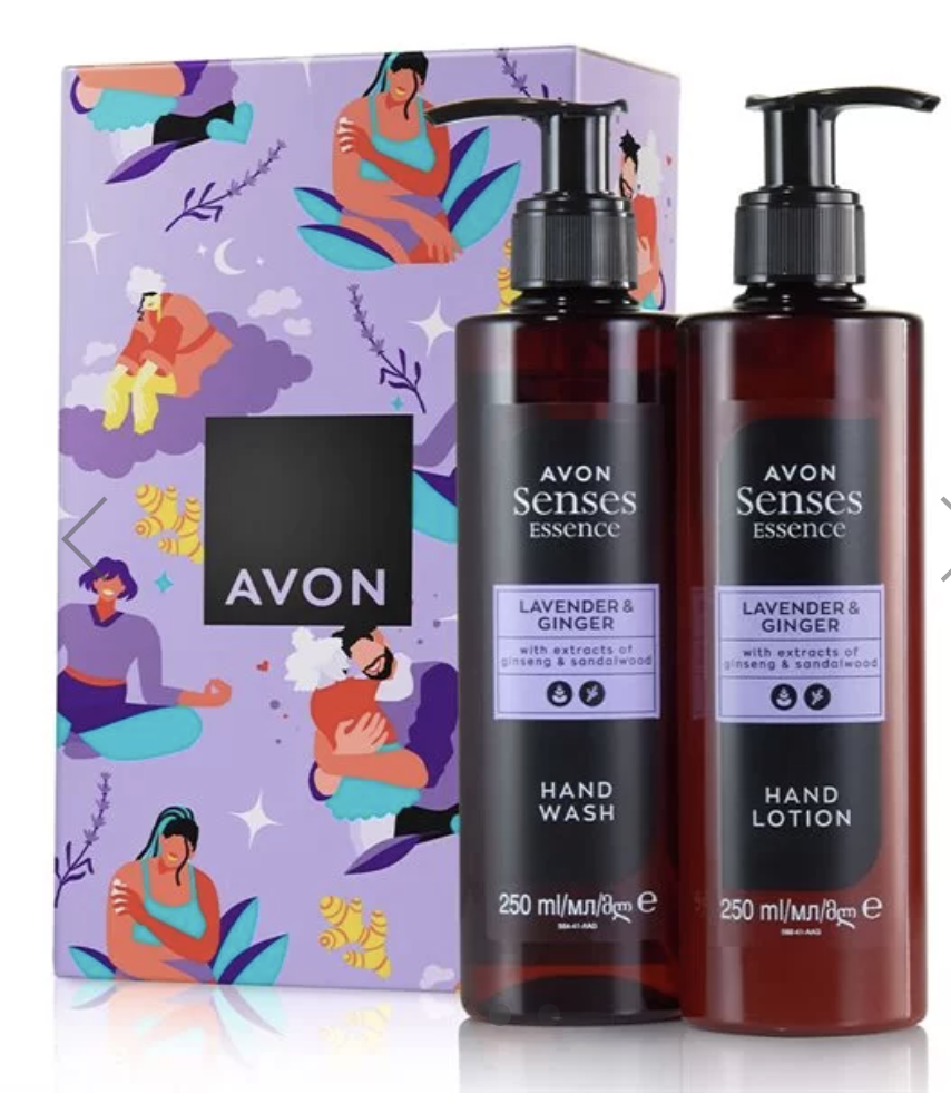 SENSES Essence Lavender&Ginger -lahjasetti 2 x 250ml (sis. nestesaippuan ja käsivoiteen)