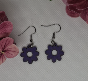 Earrings Flower Lilac 1 flower