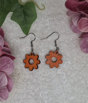 Earrings Flower Orange 1 flower