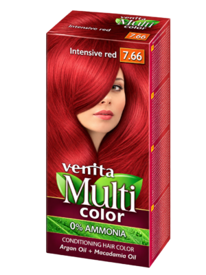 HIUSVÄRI Hoitava MultiColor - 7.66 Intensive Red 50ml + 50ml