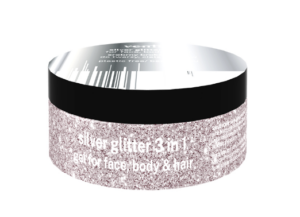 Glitter 3-in-1 Hiuksille, vartalolle ja kasvoille Hopea 70g