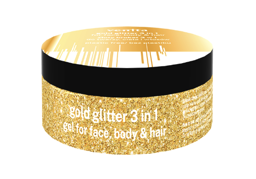 Glitter 3-in-1 Hiuksille, vartalolle ja kasvoille Kulta 70g